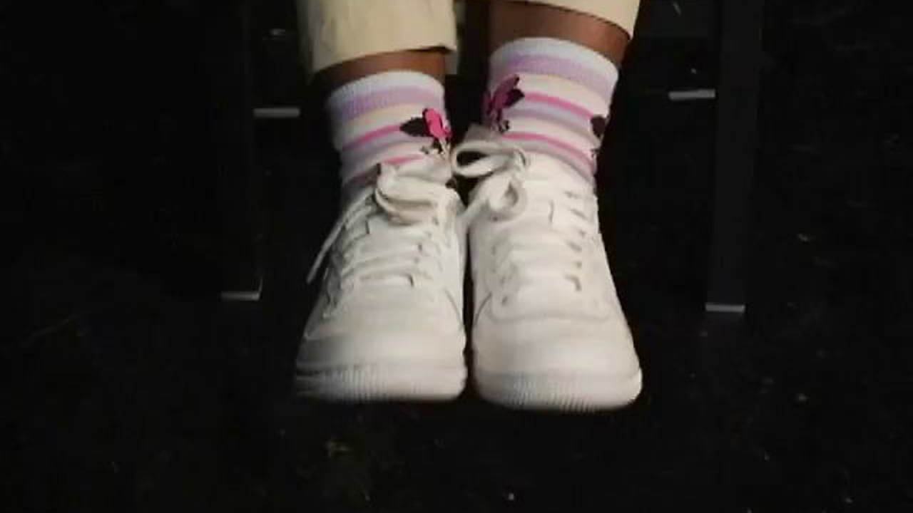 Movie Poster, Shoes, Striped Socks, Young Girls Feet